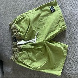 Green cargo shorts